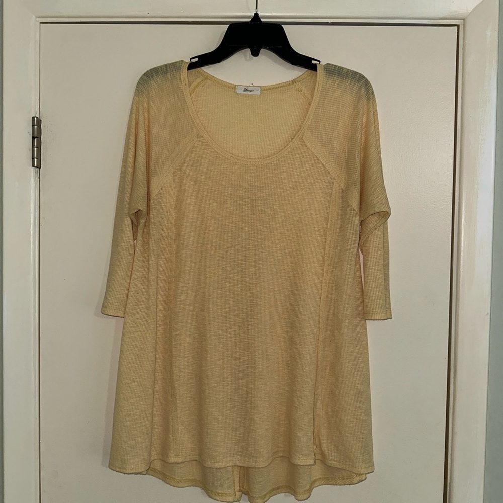 Chic Yellow Women's Tunic Top